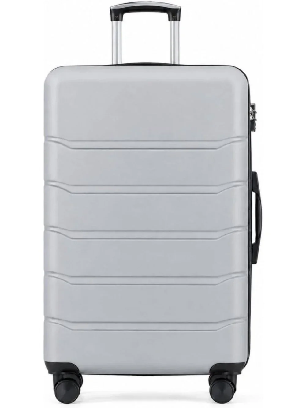 Expandable 24-Inch Checked Luggage with Spinner Wheels - Travel Suitcase